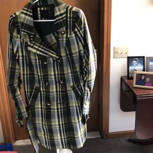 Vintage Black and Yellow Raincoat